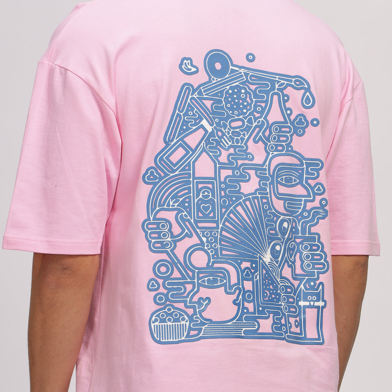 Pink Line Art Tee