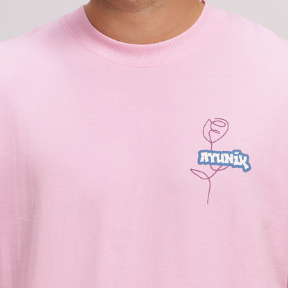 Pink Line Art Tee