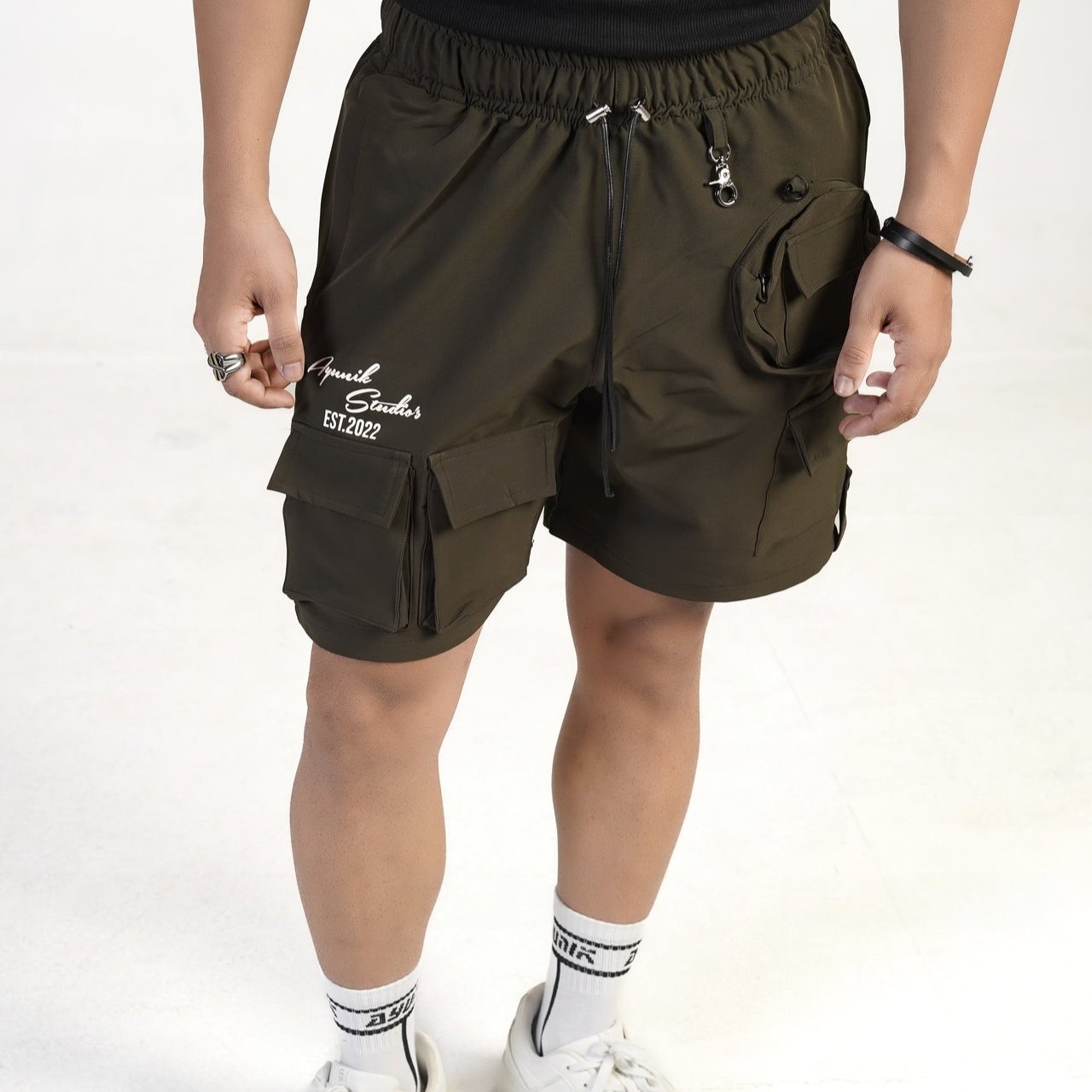 Olive Cargo Shorts