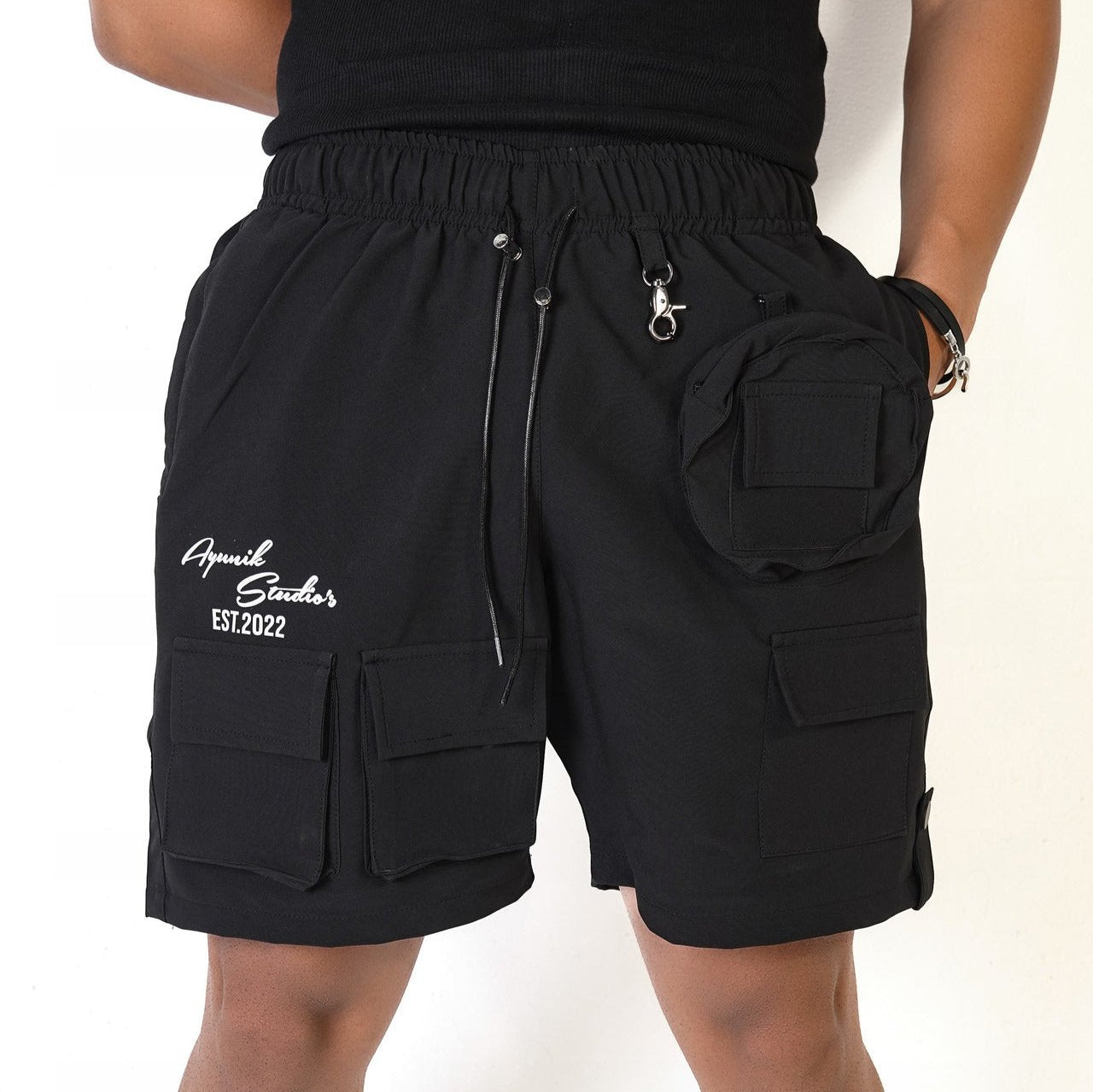 Black Cargo Shorts