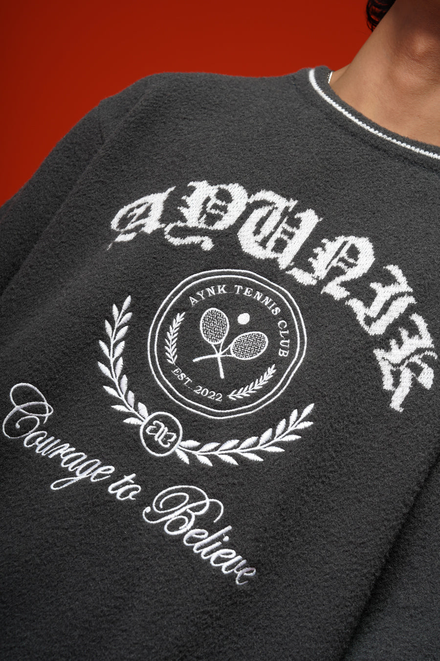 Varsity Sweater (Dark Grey)