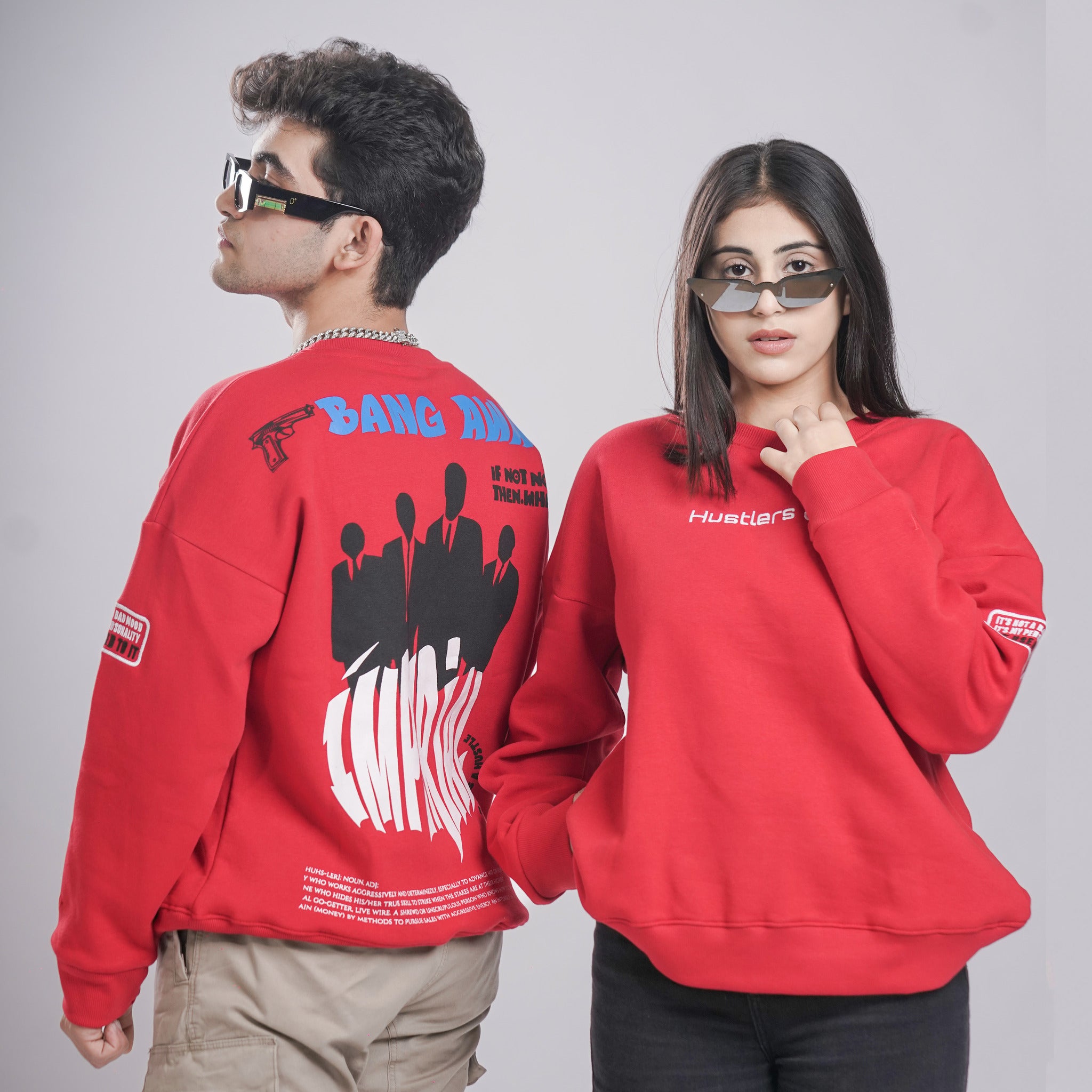 RED HUSTLERS SWEATSHIRT