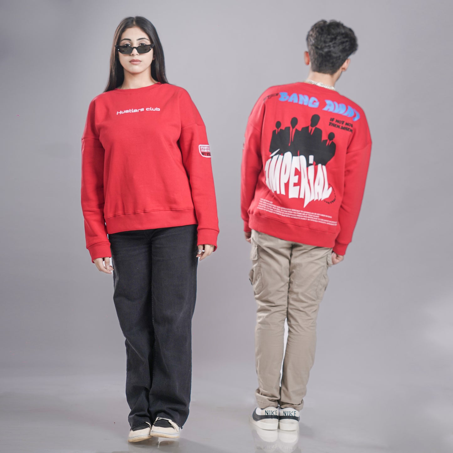 RED HUSTLERS SWEATSHIRT