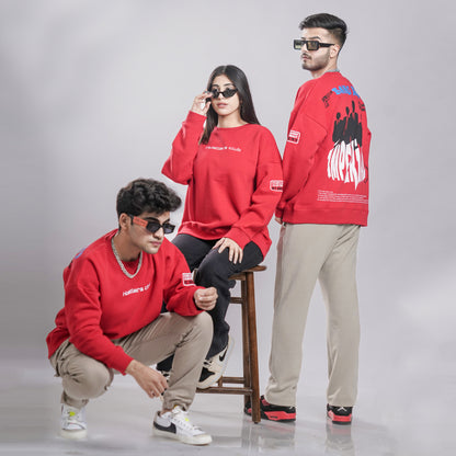 RED HUSTLERS SWEATSHIRT